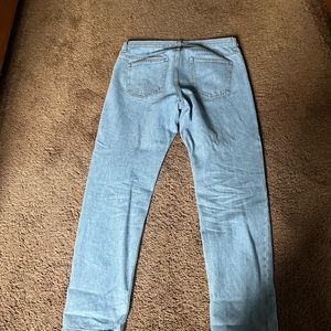 Asket light wash stone denim